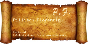 Pillisch Florentin névjegykártya